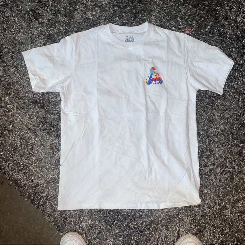 PALACE White Tee with Multicolor Logo